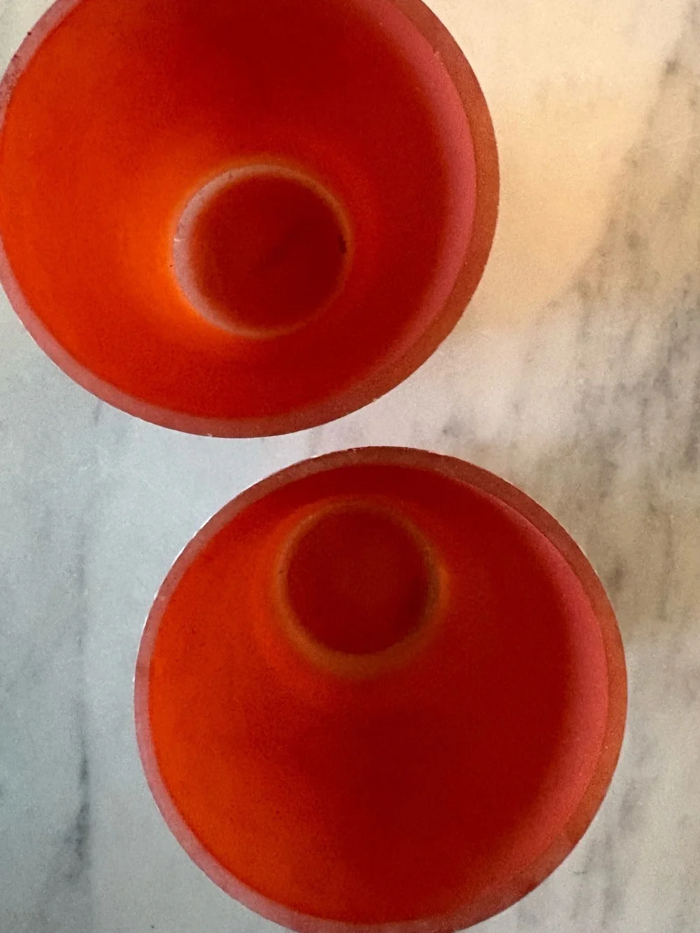 Anthropologie orange frosted